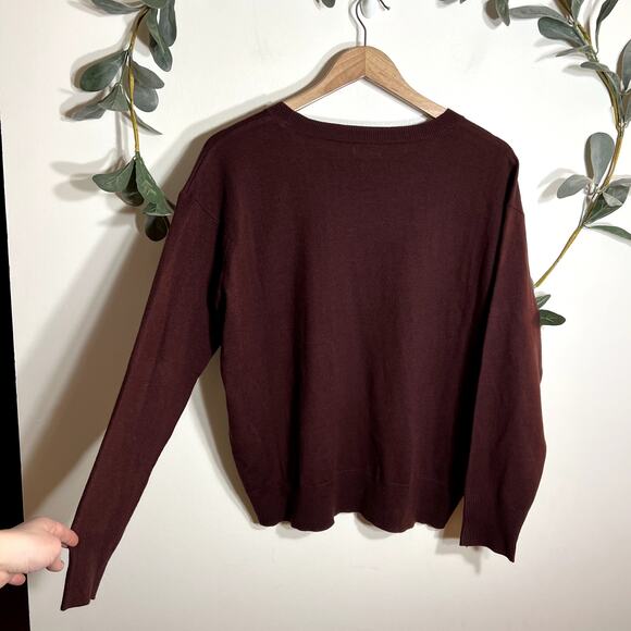 Maroon Crew Neck Sweater LAST CALL - Picture 4 of 4